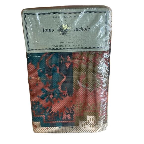 Louis Nichole King Pillowcases Cotton Sarook Multi Print - Picture 1 of 5
